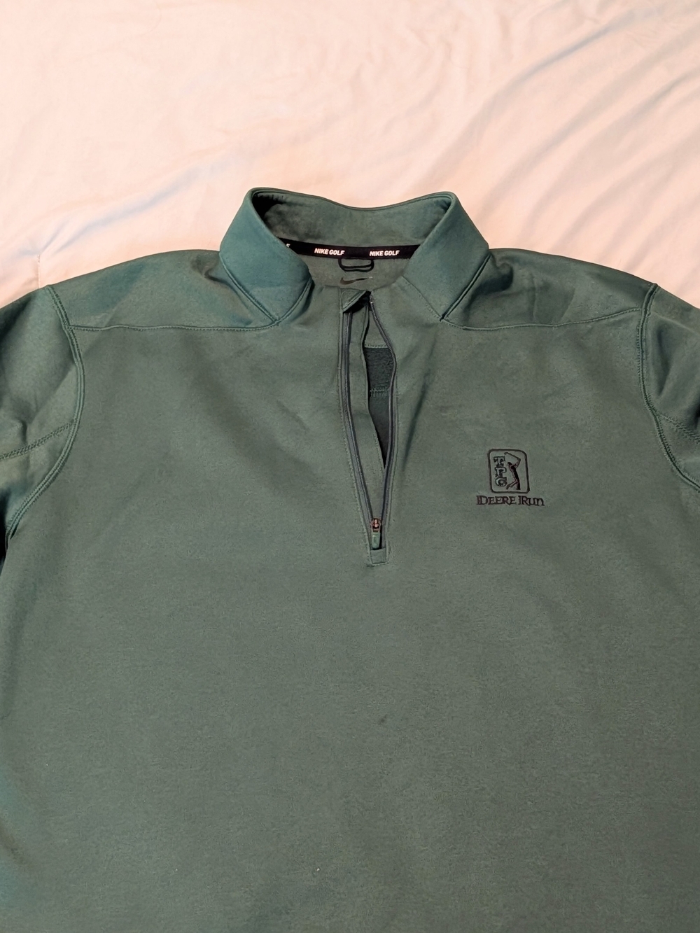 Nike Green Golf Fleece Half-Zip Pullover - Picture 3 of 5